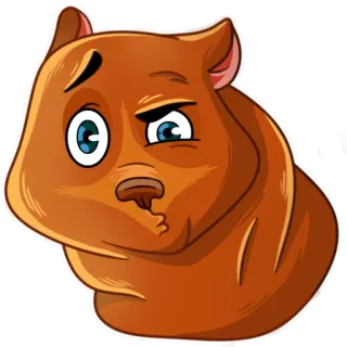 🤔 bear, animal, cartoon, cute, sticker, emoji telegram sticker