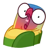 😨 burung beo, burung, kartun, terkejut, kaget, imut telegram sticker