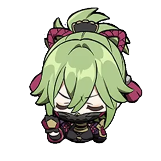 ⚡ Kuki Shinobu Genshin Impact anime, game, kuki shinobu, genshin impact, chibi telegram sticker