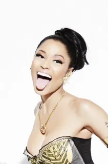 😋 Nicki Minaj นิกกี้ มินาจ, นักร้อง, แร็ปเปอร์, คนดัง, ผู้หญิง, เครื่องประดับทอง telegram sticker