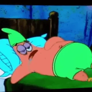 🍦 Patrick Star dessin animé, Spongebob, dormir, Patrick, étoile de mer telegram sticker