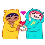 ๐ซถ cinta, hati, kartun, persahabatan, imut, karakter telegram sticker