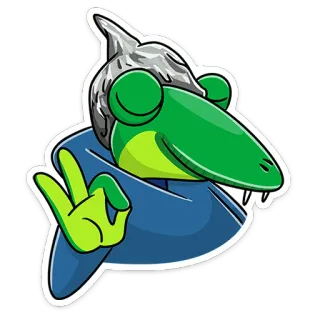 👌 Alien, Aluhut, Verschwörung, Echsenmensch, Reptiloid telegram sticker