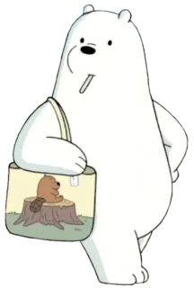😎 Ice Bear We Bare Bears Desenho animado, Urso, Urso polar, We Bare Bears, Urso polar, Animal telegram sticker