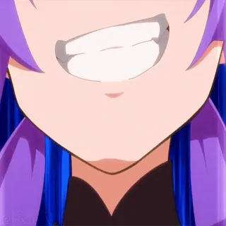 🔥 anime, faccia, sorriso, cartone animato telegram sticker