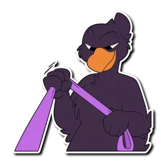🐶 Kreskówka, Zwierzę, Ptak, Duszenie, Obraźliwe telegram sticker