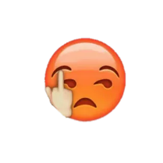 🖕 Emoji, Dedo corazón, Ofensivo, Enfado telegram sticker