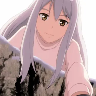 🤍 Anime, Manga, Personnage, Fille, Cheveux Blancs telegram sticker