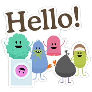 ✋ Hello! Dumb Ways to Die, animation, characters, stickers, cartoon telegram sticker