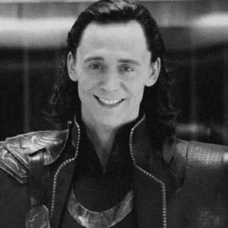 🖤 Loki Loki, Tom Hiddleston, Marvel, Souriant, Dieu de la malice telegram sticker