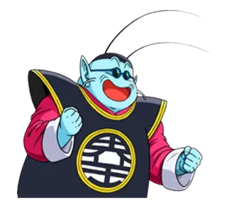 😀 King Kai Dragon Ball Z Anime, Re Kaioh, Dragon Ball Z, Personaggio, Cartone animato, Blu, Occhiali telegram sticker