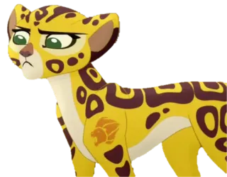 😐 Fuli The Lion Guard guépard, animal, personnage, fuli telegram sticker