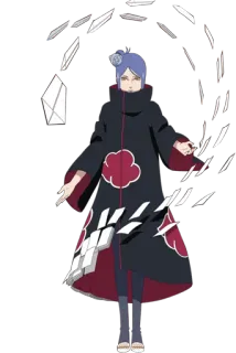 😔 Konan Naruto アニメ, 忍者, 小南, 紙, 折り紙, 暁, ナルト telegram sticker