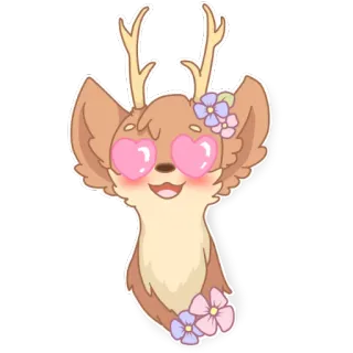 Весенний олень whatsapp stickers