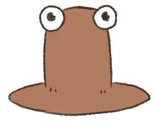 👀 katak, binatang, imut, kartun, stiker telegram sticker