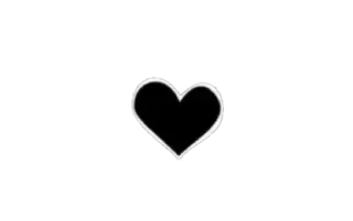 🖤 心, 爱, 符号, 黑色, 线条 telegram sticker