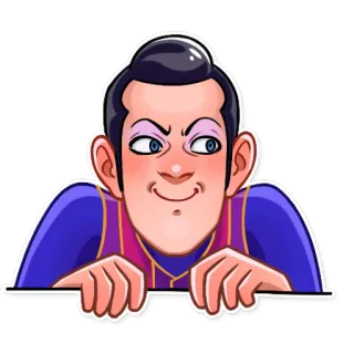 🌚 Robbie Rotten LazyTown 罗比·罗滕, LazyTown, 卡通, 反派, 鬼鬼祟祟, 表情 telegram sticker