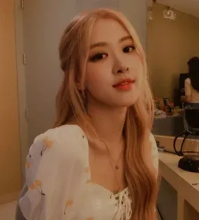 🌹 Rose Rosé, Blackpink, cantante, K-pop, ídolo, celebridad, retrato, mujer whatsapp sticker