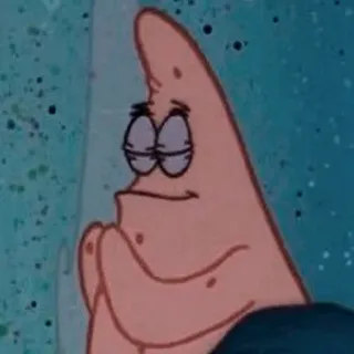 ✨ Patrick Star Spongebob Squarepants 뚱이, 스폰지밥, 만화, 밈, 웃긴, 계획, 생각 telegram sticker