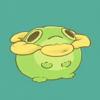🧩 лягушка, животное, милый, зеленый, мультфильм telegram sticker