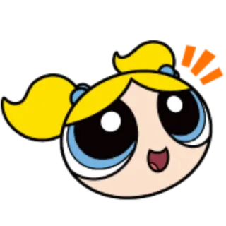 🙄 Bubbles The Powerpuff Girls Мультфильм, Пузырёк, Суперкрошки, Персонаж telegram sticker