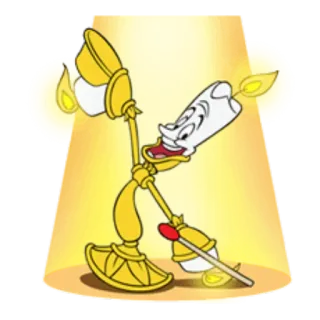 🤠 Lumiere Beauty and the Beast ลูมิแยร์, ดิสนีย์, โฉมงามกับเจ้าชายอสูร, เชิงเทียน, การ์ตูน telegram sticker
