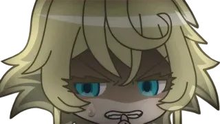 🤔 Tanya von Degurechaff Saga of Tanya the Evil Anime, Manga, Chibi, Militär, Tanya von Degurechaff, Saga der Tanya des Bösen, Wütend whatsapp sticker