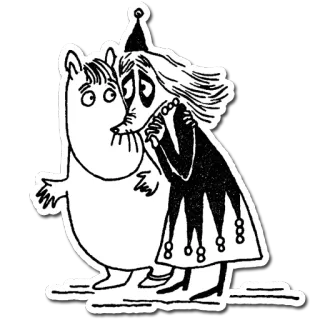 😨 Moomin Moomins, dibujos animados, personaje, Finlandia, Tove Jansson telegram sticker