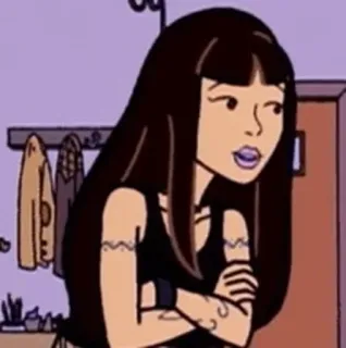 🧿 Jane Lane Daria daria, jane lane, kartun, 90an, animasi, mtv, sinis, gothic telegram sticker