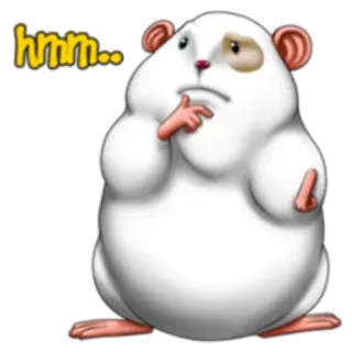 🤔 hmm.. hamster, thinking, cute, animal, rodent, hmm telegram sticker