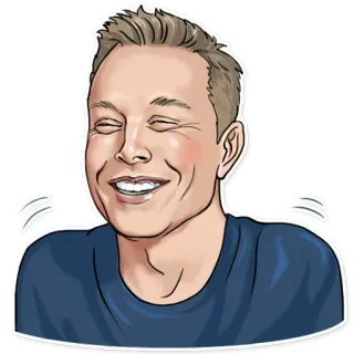 😸 Elon Musk Elon Musk, Karykatura, Portret, Tesla, SpaceX, Biznesmen telegram sticker