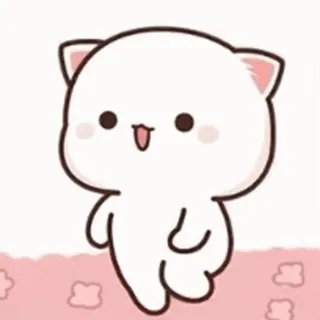 🎈 kat, schattig, kawaii, sticker, cartoon, dier whatsapp sticker
