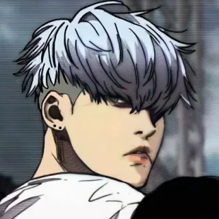 🌑 Anime, Personaggio, Ritratto, Arte, Manga whatsapp sticker