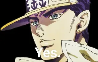 😏 Yes. anime, biểu cảm, meme, nhân vật telegram sticker