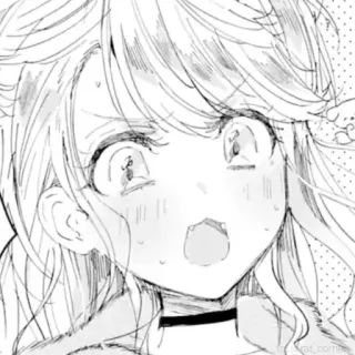 🥺 Anime, Manga, Portret, Ilustracja, Dziewczyna, Słodkie telegram sticker