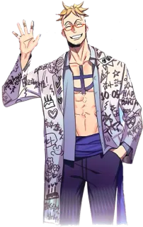 👋 HAPPY BIRTH anime, character, glasses, blonde hair, happy birthday, sticker telegram sticker