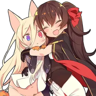 🤗 anime, hug, kawaii, cute, cartoon, friendship telegram sticker