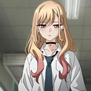 🥟 Marin Kitagawa My Dress-Up Darling anime, girl, cosplay, cute, blonde telegram sticker