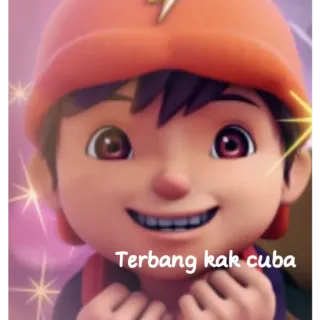 🙂 Boboiboy Terbang kak cuba cartoon, character, animation, boboiboy telegram sticker