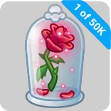 🎁 1 of 50K กุหลาบ, โดมแก้ว, ดอกไม้, ของสะสม, รุ่นลิมิเต็ด telegram sticker