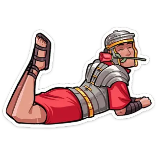 😏 ローマ, 兵士, 鎧, バラ, 歴史, ポーズ telegram sticker