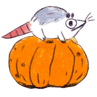 🎃 szczur, dynia, halloween, zwierzę, kreskówka telegram sticker