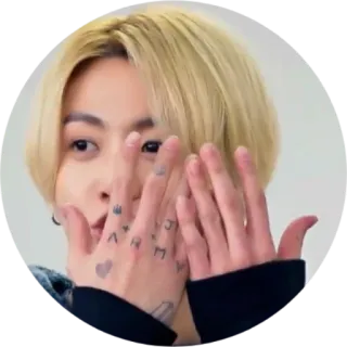 💜 ARMY Tattoo, Hand, ARMY, Text, Schrift, Finger, Kpop, BTS whatsapp sticker