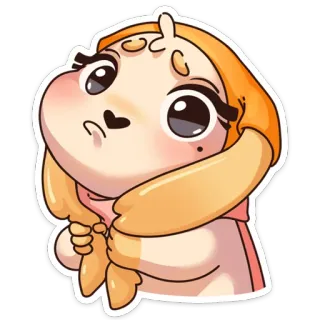 🥺 Мультфильм, Персонаж, Милый, Кавай, Цифровое искусство, Наклейка whatsapp sticker