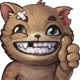 👍 แมว, สติกเกอร์, สัตว์, การ์ตูน, น่ารัก, ร่าเริง telegram sticker