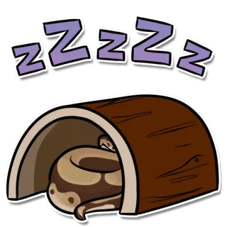 💤 ZZZZ serpiente, durmiendo, reptil, pitón bola, mascota whatsapp sticker