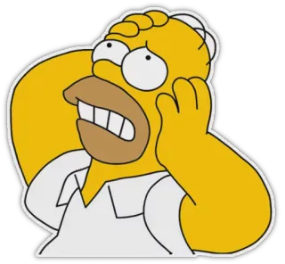 🙉 Homer Simpson The Simpsons Homer Simpson, Cartoon, The Simpsons, Shocked, Animation, Fox telegram sticker