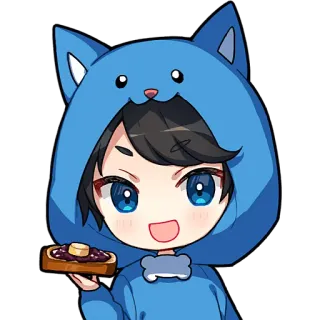 🥪 Dessin animé, Anime, Personnage, Mignon, Toast, Nourriture telegram sticker