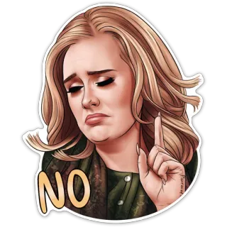 😒 NO нет, отказ, отклонение, женщина, блондинка, выражение telegram sticker