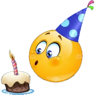 🎂 birthday, emoji, cake, celebration, party, hat telegram sticker
